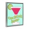Stupell Industries Retro Cocktail Hour Framed Floater Canvas Wall Art Design by SD Graphics Studio